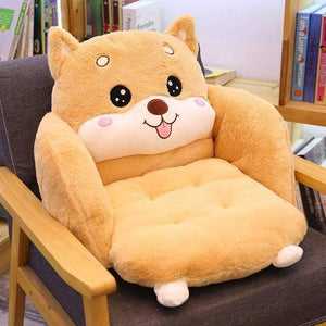 Planet Gates 55cm / Orange Creative cartoon rabbit plush semi-enclosed animal seat cushion thickened office chair cushion for leaning on student buttock
