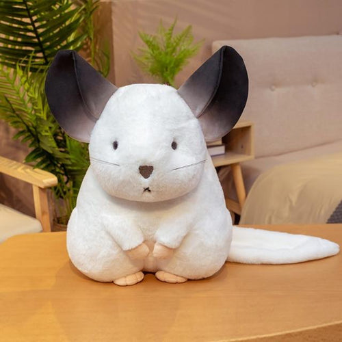 Planet Gates 55cm / white Hamster Pillow Cute Plushy Chinchillas Plush Doll Soft Toy Stuffed Animals Mascot for Kids Christmas Toys Cute Pillows Plush Toy