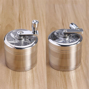 55MM 4 Layers Tobacco Spice Grinder Herb Weed Grinder with Mill Handle Salt and Pepper Mills Kitchen Tools