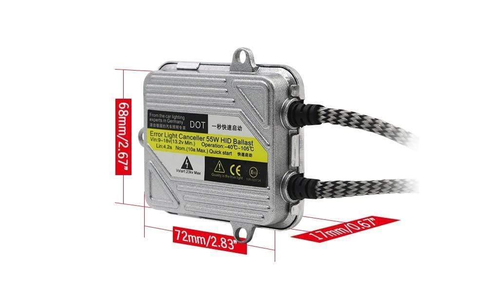 Planet Gates 55W Car Headlight Fog Lamp HID Xenon Light KIT Bulb Ballast H1 H3 H4 H7 H8 H9 H11 9005 HB3 9006 9007 881 4300K-10000K Fast Start