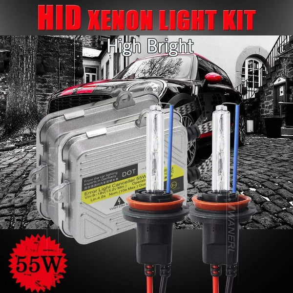 Planet Gates 55W Car Headlight Fog Lamp HID Xenon Light KIT Bulb Ballast H1 H3 H4 H7 H8 H9 H11 9005 HB3 9006 9007 881 4300K-10000K Fast Start