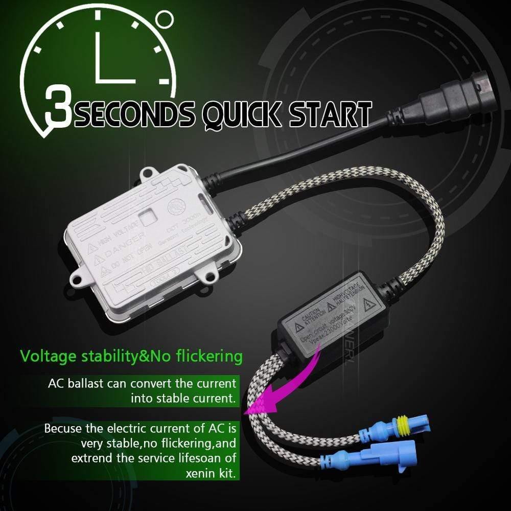Planet Gates 55W Car Xenon Light HID Kit Slim Ballast AC Bulb Headlight Fog Light H1 H7 H8 H11 9005 HB3 3000K 4300K 6000K 8000K 12V