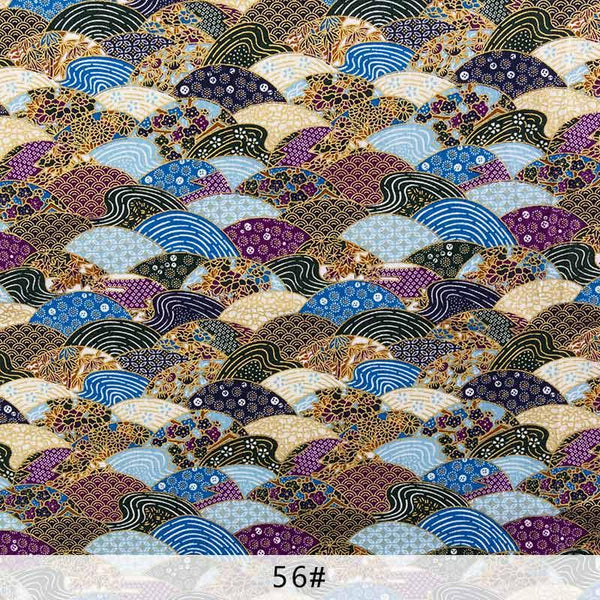 Planet Gates 56 / 45X45cm  small piece Navy Cotton Fabric By Half Yards Japanese Sewing Fabric For DIY Kimono Handicraft Materials For Children TJ1023