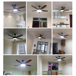 Planet Gates 56 inch Dining Room Ceiling fan light With remote control European Fan Lamp Living Room Wooden Ceiling Fan Light Bronze