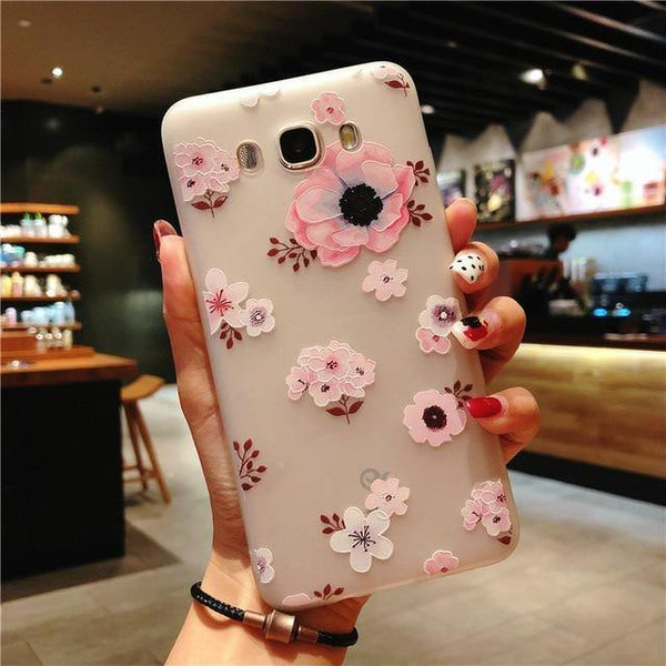 Planet Gates 5620 / For Galaxy S8 USLION Flower Phone Case For Samsung Galaxy S9 S8 Plus S7 Edge A3 A5 A7 J3 J5 J7 2017 Series Note 9 8 Clear Soft TPU Cover Cases