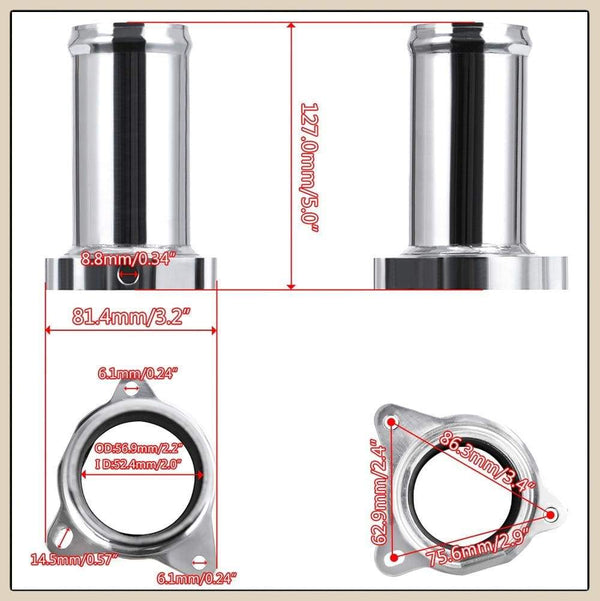 Planet Gates 57MM EGR Valve Replacement Pipe suit for audi seat VW 1.9 TDI 130/160 BHP 2.25inch Diesel egr delete kits JR-EGR02