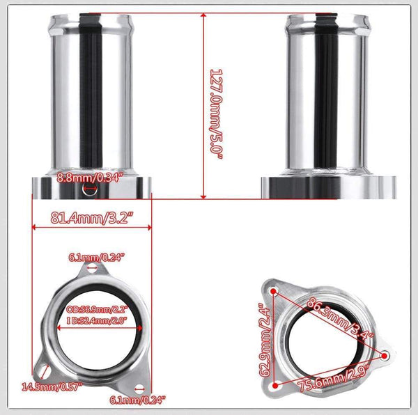 Planet Gates 57MM Wholesale new design EGR Valve Replacement Pipe For 1.9 8v TDI PD130/PD150 2.25" Diesel EGR Delete Kit VR-EGR02