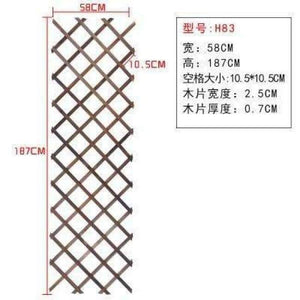 Planet Gates 58x187cm Expanding Wooden Garden Wall Fence Panel Plant Climb Trellis Support Decorative Garden Fence for Home Yard Garden Decoration