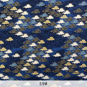 Planet Gates 59 / 45X45cm  small piece Navy Cotton Fabric By Half Yards Japanese Sewing Fabric For DIY Kimono Handicraft Materials For Children TJ1023