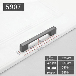 Modern Gray Cabinet Handles Solid Drawer Knobs Kitchen Cupboard Door Pulls Furniture Handle Cabinet Hardware Bathroom Accessory
