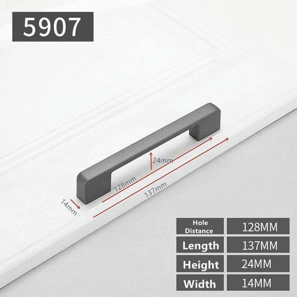 Modern Gray Cabinet Handles Solid Drawer Knobs Kitchen Cupboard Door Pulls Furniture Handle Cabinet Hardware Bathroom Accessory