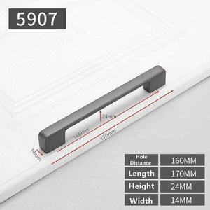 Modern Gray Cabinet Handles Solid Drawer Knobs Kitchen Cupboard Door Pulls Furniture Handle Cabinet Hardware Bathroom Accessory