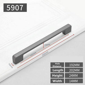Modern Gray Cabinet Handles Solid Drawer Knobs Kitchen Cupboard Door Pulls Furniture Handle Cabinet Hardware Bathroom Accessory