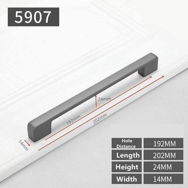 Modern Gray Cabinet Handles Solid Drawer Knobs Kitchen Cupboard Door Pulls Furniture Handle Cabinet Hardware Bathroom Accessory