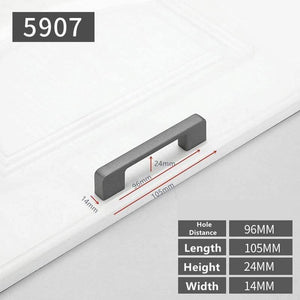 Modern Gray Cabinet Handles Solid Drawer Knobs Kitchen Cupboard Door Pulls Furniture Handle Cabinet Hardware Bathroom Accessory