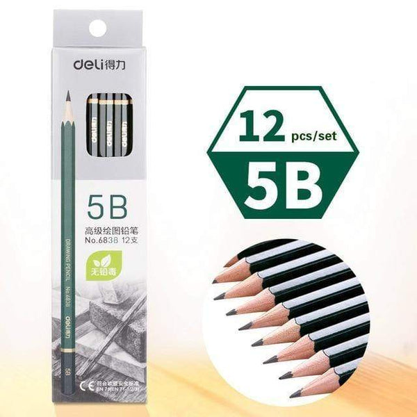 Planet Gates 5B Pencils Wooden Lead Pencils Art Examination Special Professional Drawing Pencils Pens