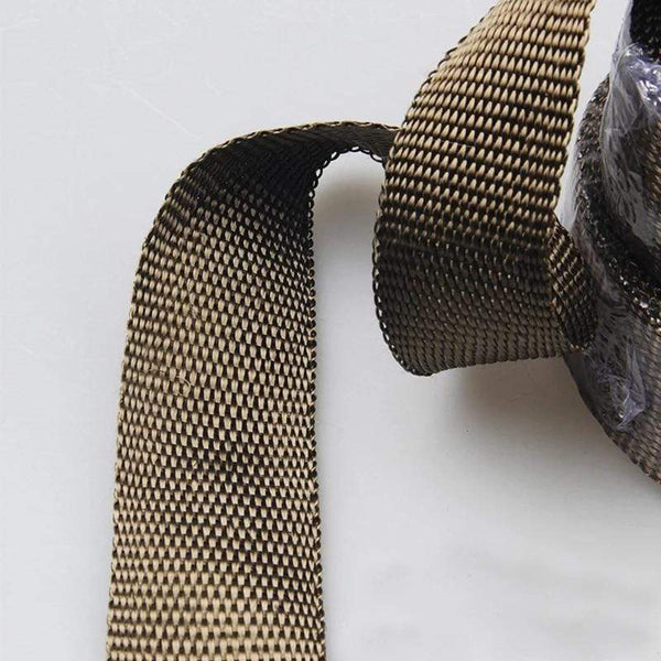 Planet Gates 5cm*5M/10M/15M Motorcycle Exhaust Thermal Tape Header Heat Wrap Manifold Insulation Roll Resistant with Stainless Ties
