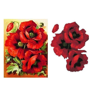 Planet Gates 5D diy diamond painting Cross stitch kit 3d Diamond embroidery Poppy flower diamond mosaic pattern arts and crafts home decor