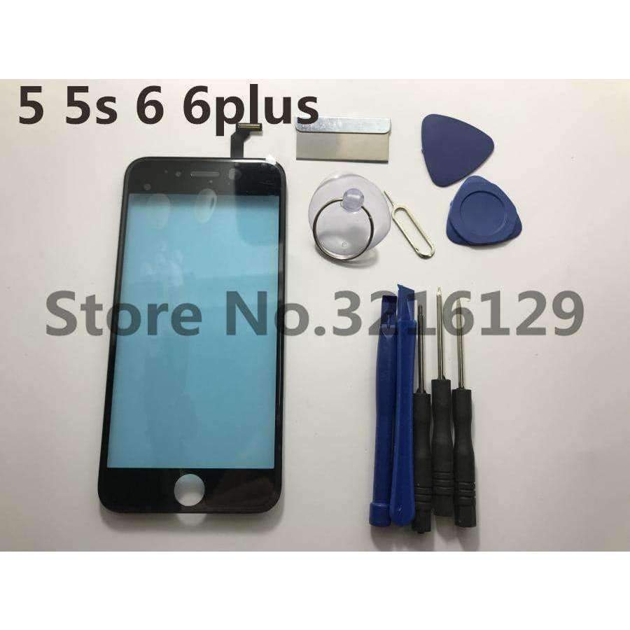 Planet Gates 5G black Digitizer Panel Glass Lens Sensor+Middle Frame for iPhone 6 6s plus 5 5S TouchScreen Replacement Repair Spare Parts