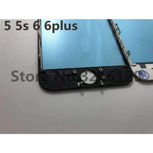 Planet Gates 5G black Digitizer Panel Glass Lens Sensor+Middle Frame for iPhone 6 6s plus 5 5S TouchScreen Replacement Repair Spare Parts