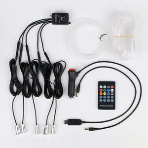 Planet Gates 5head 6M line / Russian Federation Car EL Neon Strip 6M Sound Control Light RGB LED Decorative Car Ambient Light Auto Atmosphere Lamps With A 12V Lighter&USB Line