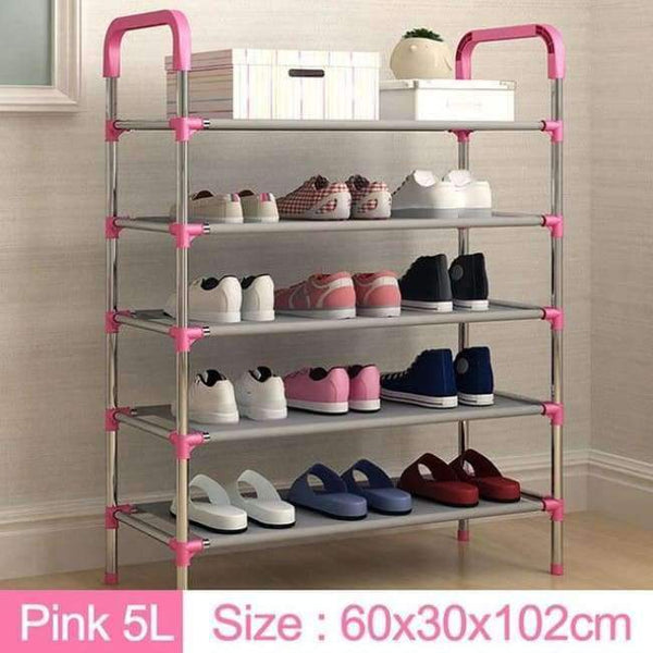 Planet Gates 5L-pink Modern minimalist fashion shoes organizer free assembly home furniture removable super saving space shoes cabinet shoes closet