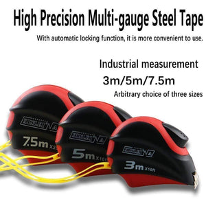 Planet Gates 5M Metric British System Auto Lock Measurement Tape 7.5M Tape Measure Retractable 3M Measuring Tape Inches Centimeters