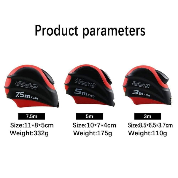 Planet Gates 5M Metric British System Auto Lock Measurement Tape 7.5M Tape Measure Retractable 3M Measuring Tape Inches Centimeters