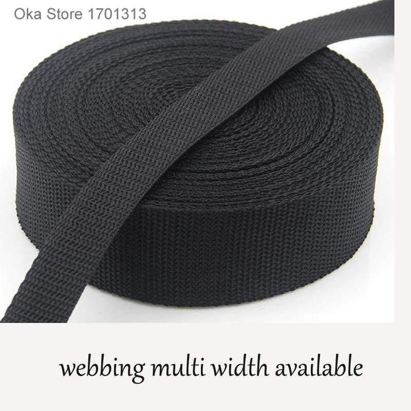 Planet Gates 5M Strong Black Equipment Bundle PP Belt Tape 2cm To 5cm Width Polypropylene Webbing Band For Tent Accessories Sewing Bag Belt
