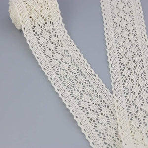 Planet Gates (5Meter/roll)  White Cotton Embroidered Lace Net Ribbons Fabric Trim DIY Sewing Handmade Craft Materials