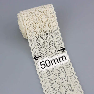 Planet Gates (5Meter/roll)  White Cotton Embroidered Lace Net Ribbons Fabric Trim DIY Sewing Handmade Craft Materials