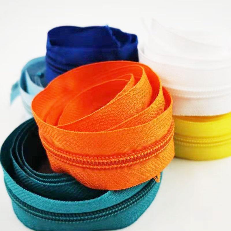 Planet Gates 5Meters 5# Nylon Coil Zippers For DIY Sewing Bags Shoes Garment Accessories 24 Colors Available