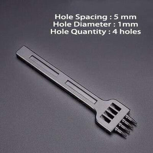 Planet Gates 5mm 4prong Round Hole Punch Row Prong Stitching Cutter Tool Hand Sewing Hole Leather Craft Tools Spacing Cutting 4mm 5mm 6mm 2/4/6 Holes