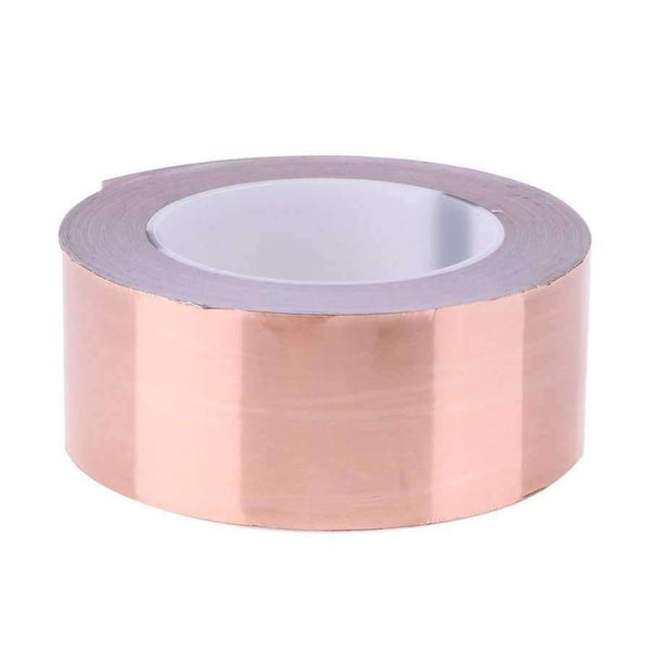 Planet Gates 5MM 5M-50M Width 30M Length Roll Single Conductive COPPER FOIL Tape Strip Adhesive High Temperature Tape, CU 99.98%