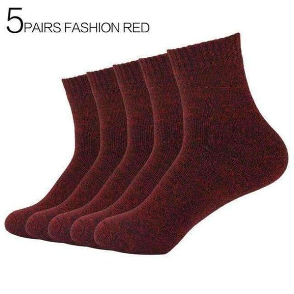 Planet Gates 5Pair Fashion Red / China / EUR36-42 5Pairs/Lot Hot Women Winter Thicken Warm Terry Socks Female Combed Cotton Towel Socks Eur36-42