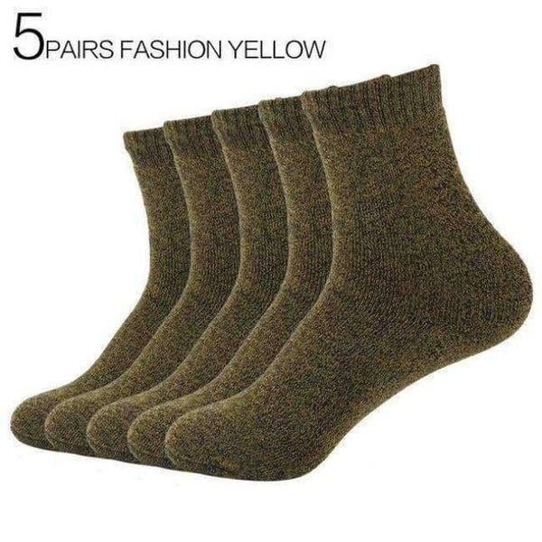 Planet Gates 5Pair Fashion Yellow / China / EUR36-42 5Pairs/Lot Hot Women Winter Thicken Warm Terry Socks Female Combed Cotton Towel Socks Eur36-42