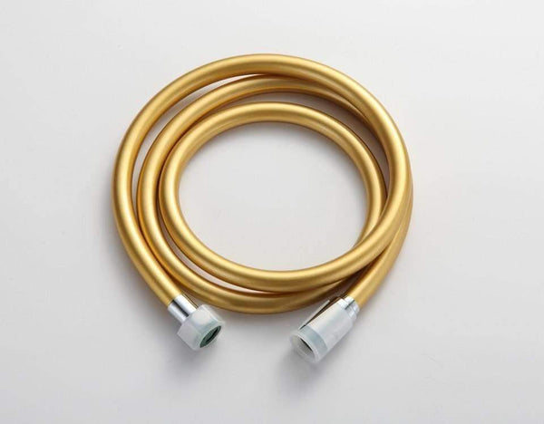 Planet Gates 5pc High Quality 1.5m PVC Flexible Shower Hose Bath Room Shower Set Accessories Explosion-proof Pipes  G47-6 (YELLOW)