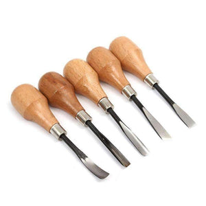 Planet Gates 5pc/set Wood Carving Chisels Set Knife Butt/Corner/Skew/Round/Arc Machete Woodcut Woodworking Craft Graver Cutter DIY Hand Tool