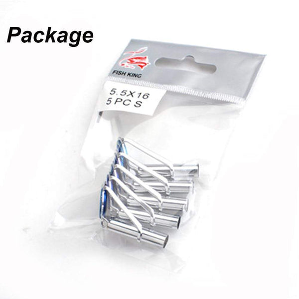 Planet Gates 5Pcs 1-9# Oval Eye Ceramic Ring Fishing Rod Guide O Ring Stainless Steel Tip Repair Kit Tackle Box Parts Circle Accessories