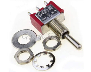 Planet Gates 5pcs/10pcs Red Momentary/lock Mini MTS-123/MTS-103 3-Pin SPDT ON-OFF-ON 6A 125VAC  Miniature Toggle Switches