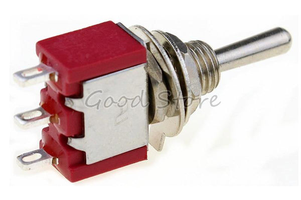 Planet Gates 5pcs/10pcs Red Momentary/lock Mini MTS-123/MTS-103 3-Pin SPDT ON-OFF-ON 6A 125VAC  Miniature Toggle Switches