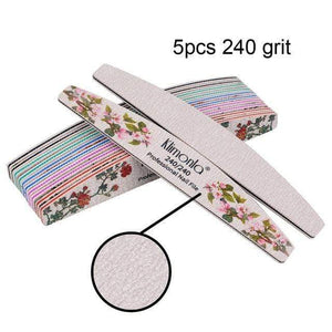 Planet Gates 5pcs 240 Grit 3/5/10pcs lot New Nail File Flower Printed Nail buffer Colorful Lime a ongle 80/100/150/180/240 Professional Manicure Tools
