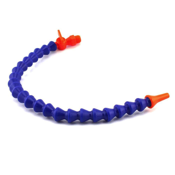 5pcs 300mm Round Nozzle Flexible Water Oil Cooling Tube Coolant Pipes Hose With Switch For CNC Lathe Cooling Tube (Blue 30cm)