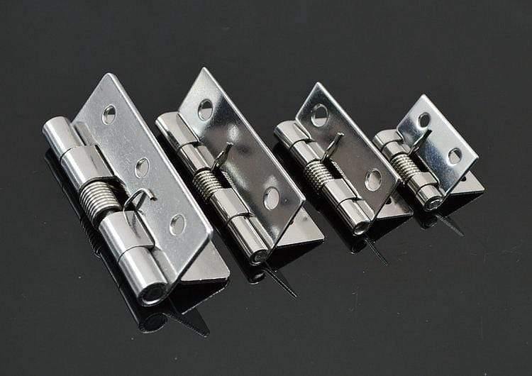 5Pcs 304 Stainless Steel Spring Hinge Automatic Cabinet Door Wardrobe Hardware And Furniture Fittings Mini Micro Hinge