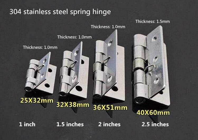 5Pcs 304 Stainless Steel Spring Hinge Automatic Cabinet Door Wardrobe Hardware And Furniture Fittings Mini Micro Hinge