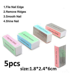 Planet Gates 5pcs 5Pcs/Lot Nail Sanding Files Sponge Nail Files Buffers Portable Pedicure Manicure All UV Gel Nail Buffer Block Polishing DIY Tool