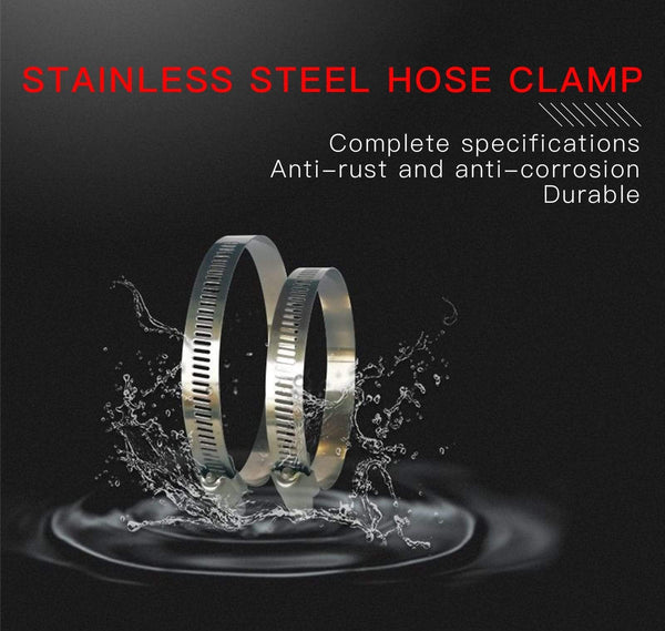 Planet Gates 5pcs 6mm-25mm Stainless Steel Mini Fuel Line Pipe Hose Clamp Clip Optional Size for Air Hose Water Pipe Fuel Hose Silicone