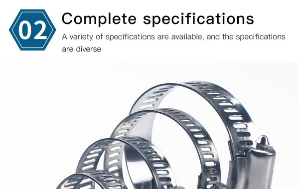 Planet Gates 5pcs 6mm-25mm Stainless Steel Mini Fuel Line Pipe Hose Clamp Clip Optional Size for Air Hose Water Pipe Fuel Hose Silicone