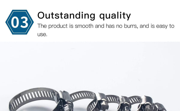 Planet Gates 5pcs 6mm-25mm Stainless Steel Mini Fuel Line Pipe Hose Clamp Clip Optional Size for Air Hose Water Pipe Fuel Hose Silicone