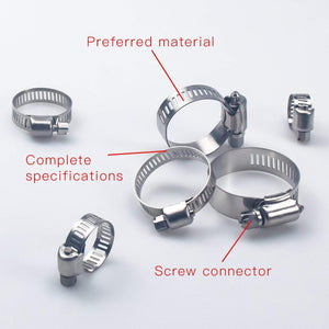 Planet Gates 5pcs 6mm-25mm Stainless Steel Mini Fuel Line Pipe Hose Clamp Clip Optional Size for Air Hose Water Pipe Fuel Hose Silicone